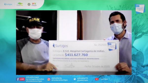 Surtigas dona más de $411 millones a la ESE Cartagena y reafirma su compromiso con la salud