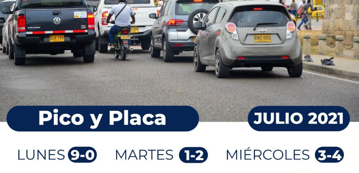 El 5 y 6 de julio cambia pico y placa para taxis y vehículos particulares