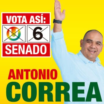 Antonio Correa en el top 5 de los aspirantes al Senado con más recordación e intensión de votos en Bolívar, Sucre y Córdoba