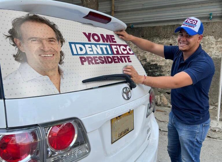 Si estás con Fico, participa en la gran pegatón de microperforados, arranca campaña presidencial  en Cartagena