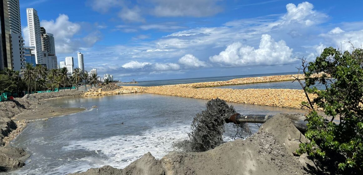 Se inició dragado en Bocagrande, avanzan obras de protección costera en Cartagena