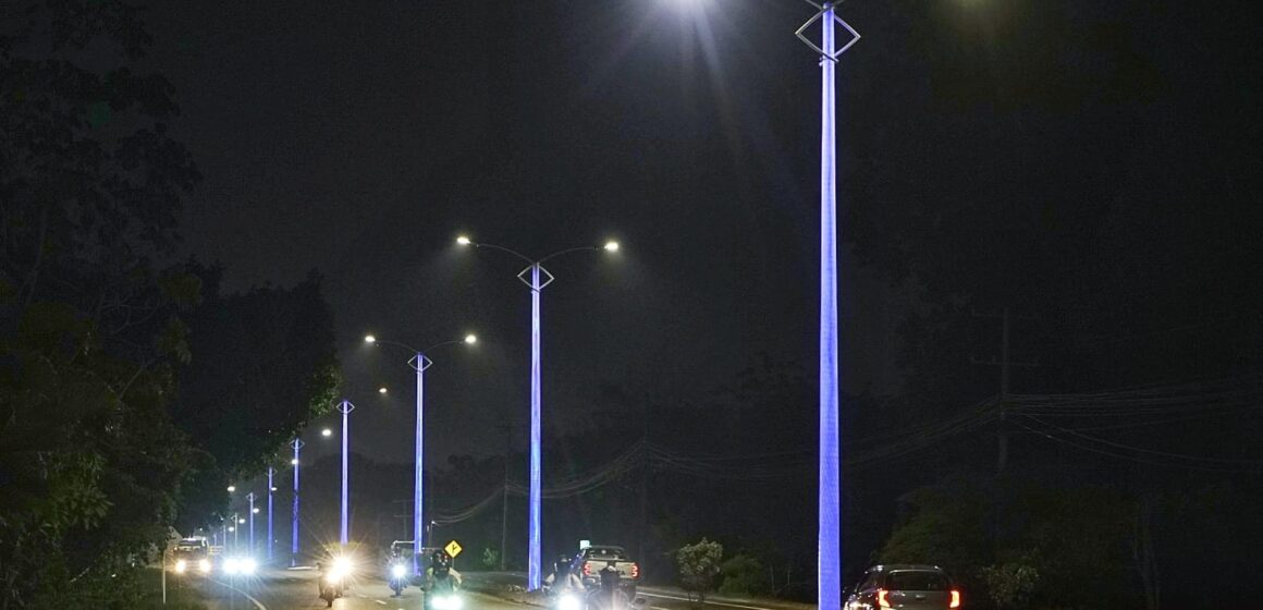 Quedó muy buena la Iluminación con luces LED de la Troncal, sector Turbaco
