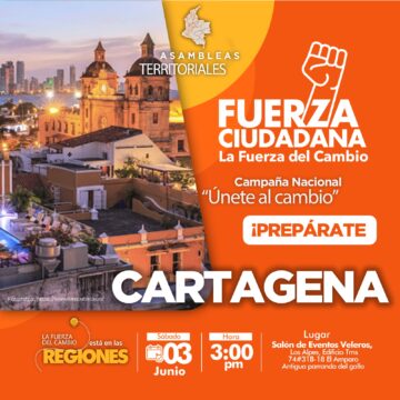 Fuerza Ciudadana sigue creciendo en el Caribe, este sábado, segunda asamblea en Cartagena Fuerza Ciudadana sigue creciendo en el Caribe, este sábado, segunda asamblea en Cartagena