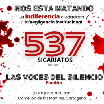 Gran platón “Voces del Silencio”, el llamado de Rey Tovar para que cesen los asesinatos en Cartagena Gran platón “Voces del Silencio”, el llamado de Rey Tovar para que cesen los asesinatos en Cartagena