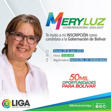 Mery Luz se unta de pueblo, se inscribe a la Gobernación en el corazón de los Montes de María
